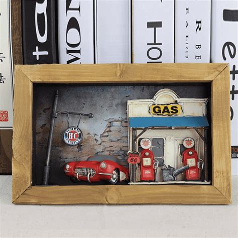 Vintage Car Shadow Box 